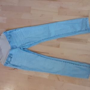 Light wash maternity jeans